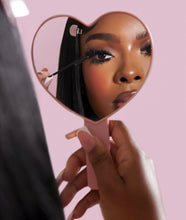 Load image into Gallery viewer, Dollzblinged Heart Mirror - Pink Blinged Edition
